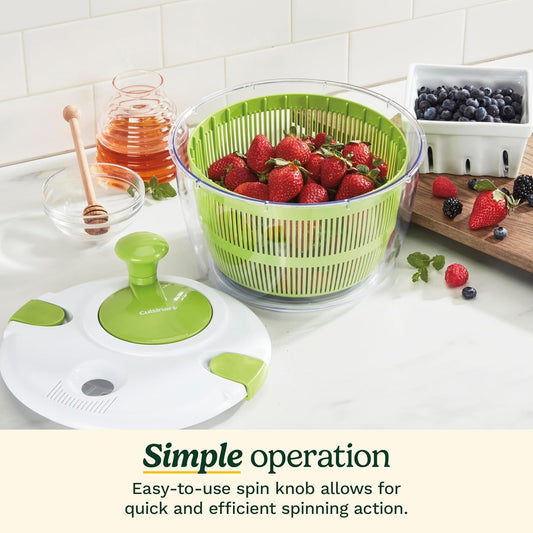 Cuisinart Salad Spinner with Easy-to-Spin Knob (CTG-00-SASC) - PuriLite