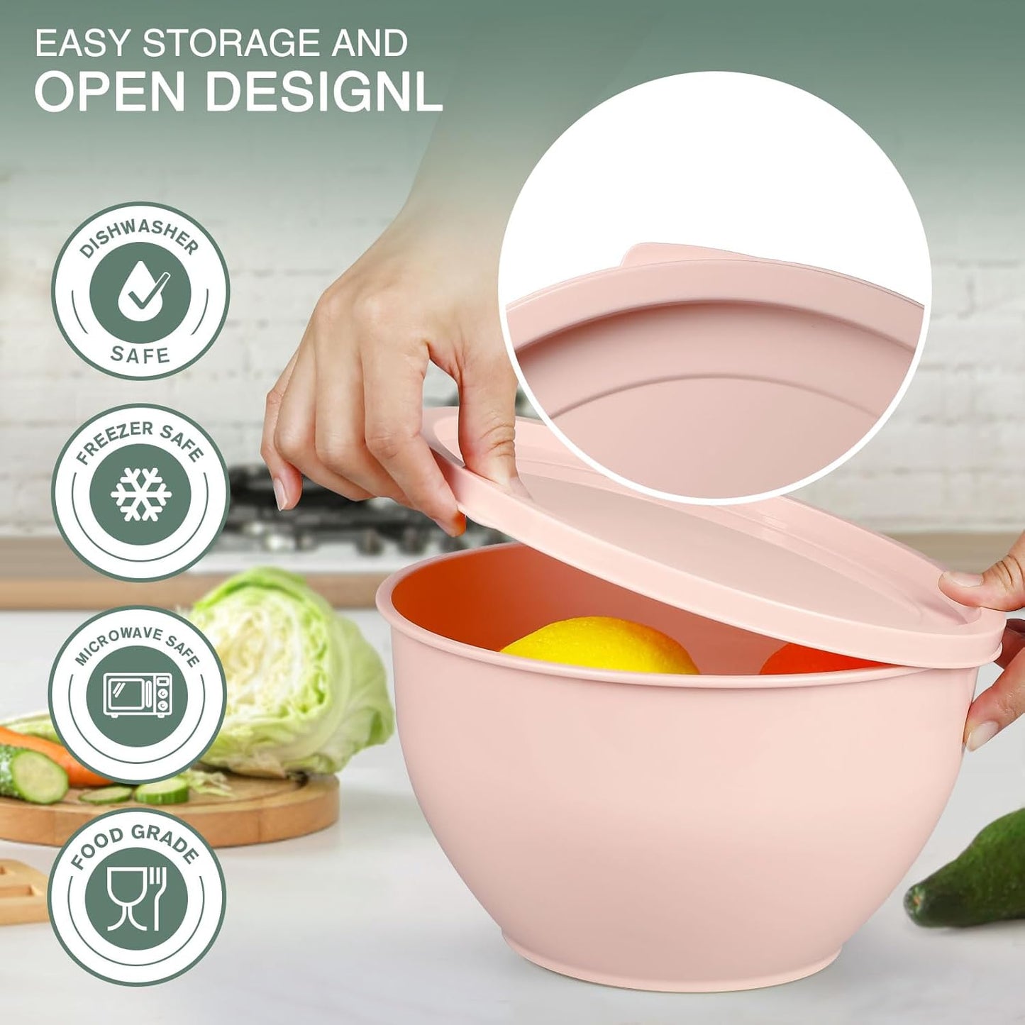 Purilite Select Plastic Mixing Bowl Set