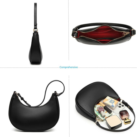 Barabum Retro Classic Clutch Shoulder Tote HandBag with Zipper Closure for Women - PuriLite