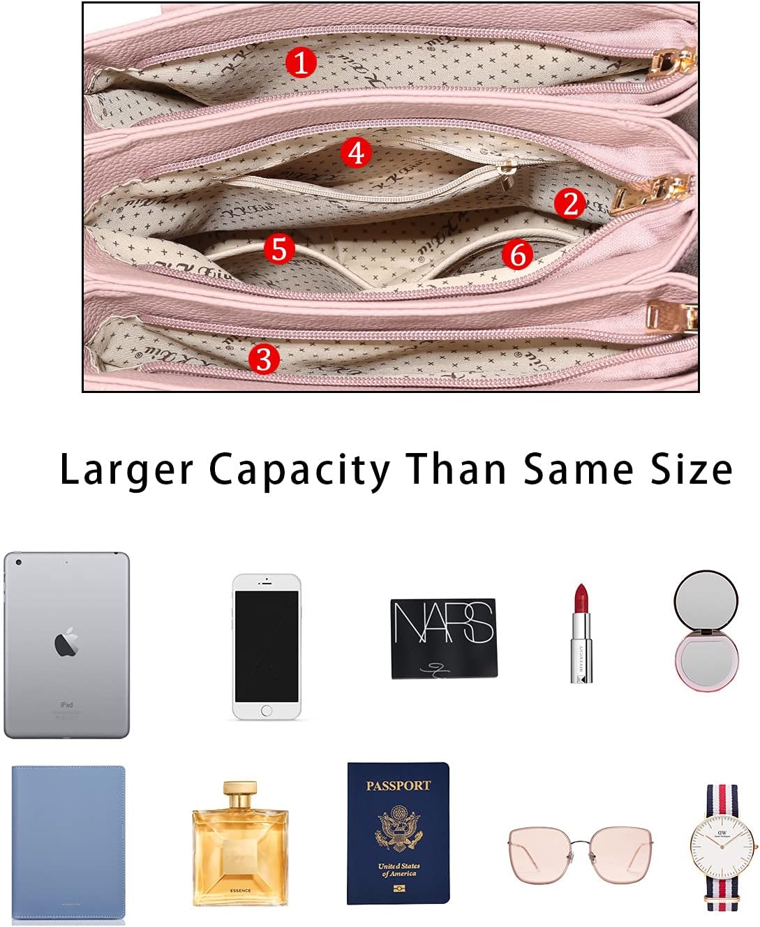 KKXIU Trendy Tote Bag for Women Lightweight Oxford Big Capacity Shoulder Purses and Handbags