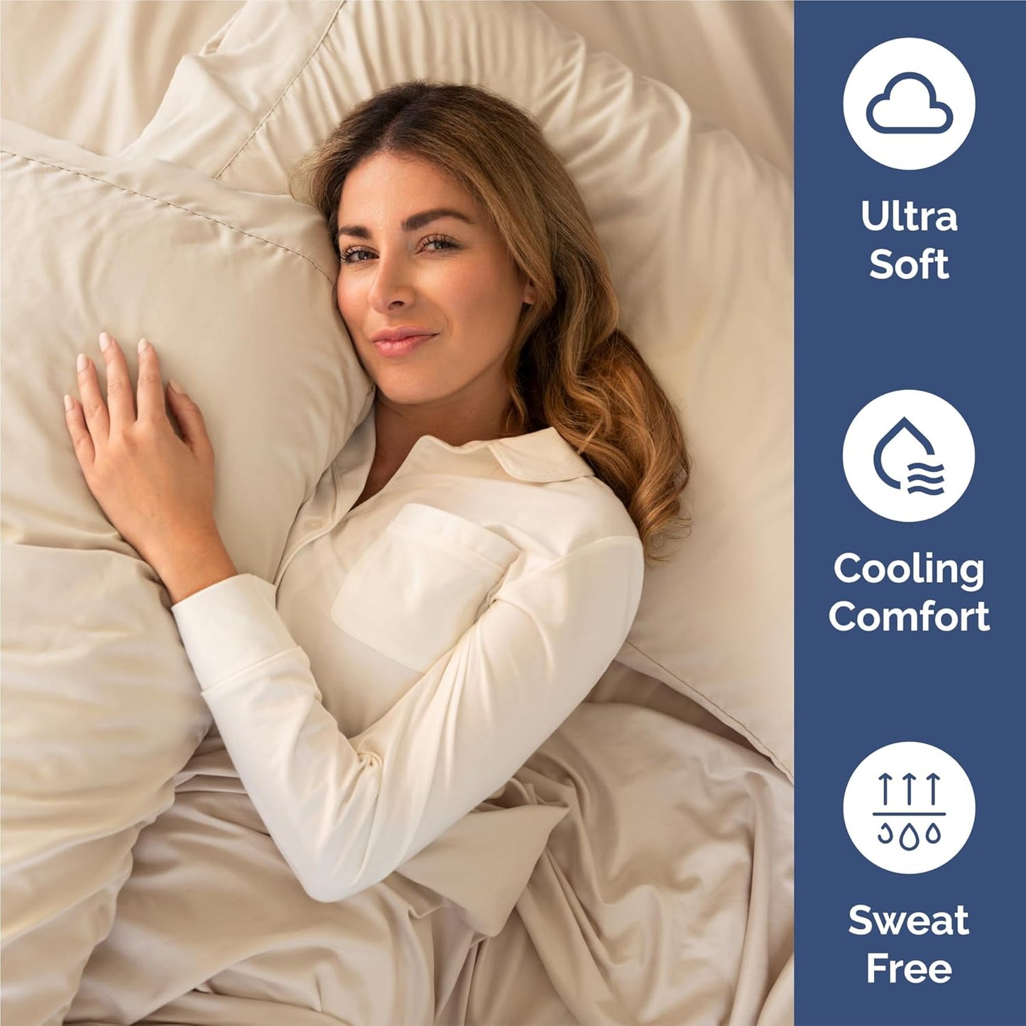 Extra Deep Queen Sheet Set - 6 Piece Breathable & Cooling Sheets - Hotel Luxury Bed Sheets Set - Easy & Secure Fit - Soft, Wrinkle Free & Comfy Sheets Set - White Sheet Set w/Extra Deep Pockets