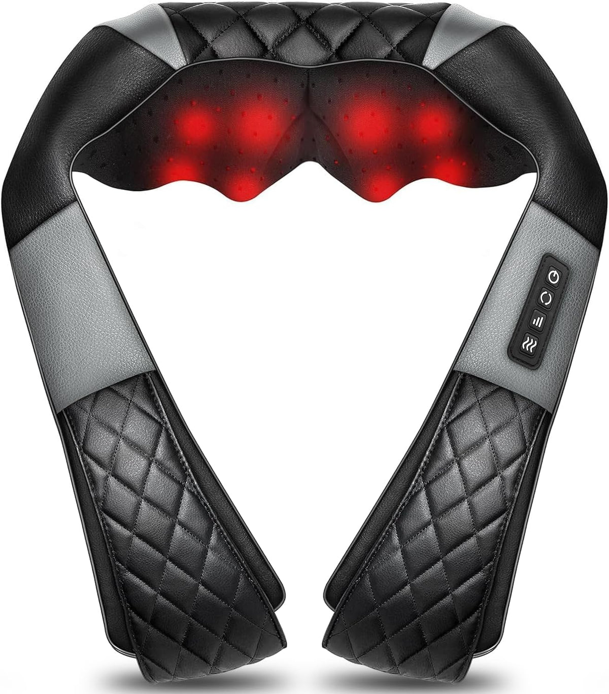 Neck Massager with Heat, Shiatsu Back Neck and Shoulder Massager - Gifts for Women/men/Mom/Dad - Electric Deeper Tissue 4D Kneading Massage, Use at Home, Office, Car - PuriLite
