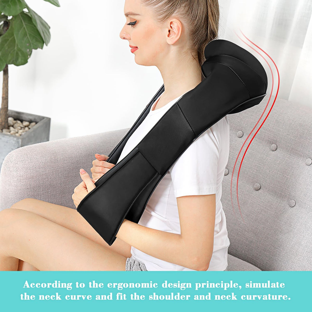 Neck Massager with Heat, Shiatsu Back Neck and Shoulder Massager - Gifts for Women/men/Mom/Dad - Electric Deeper Tissue 4D Kneading Massage, Use at Home, Office, Car - PuriLite