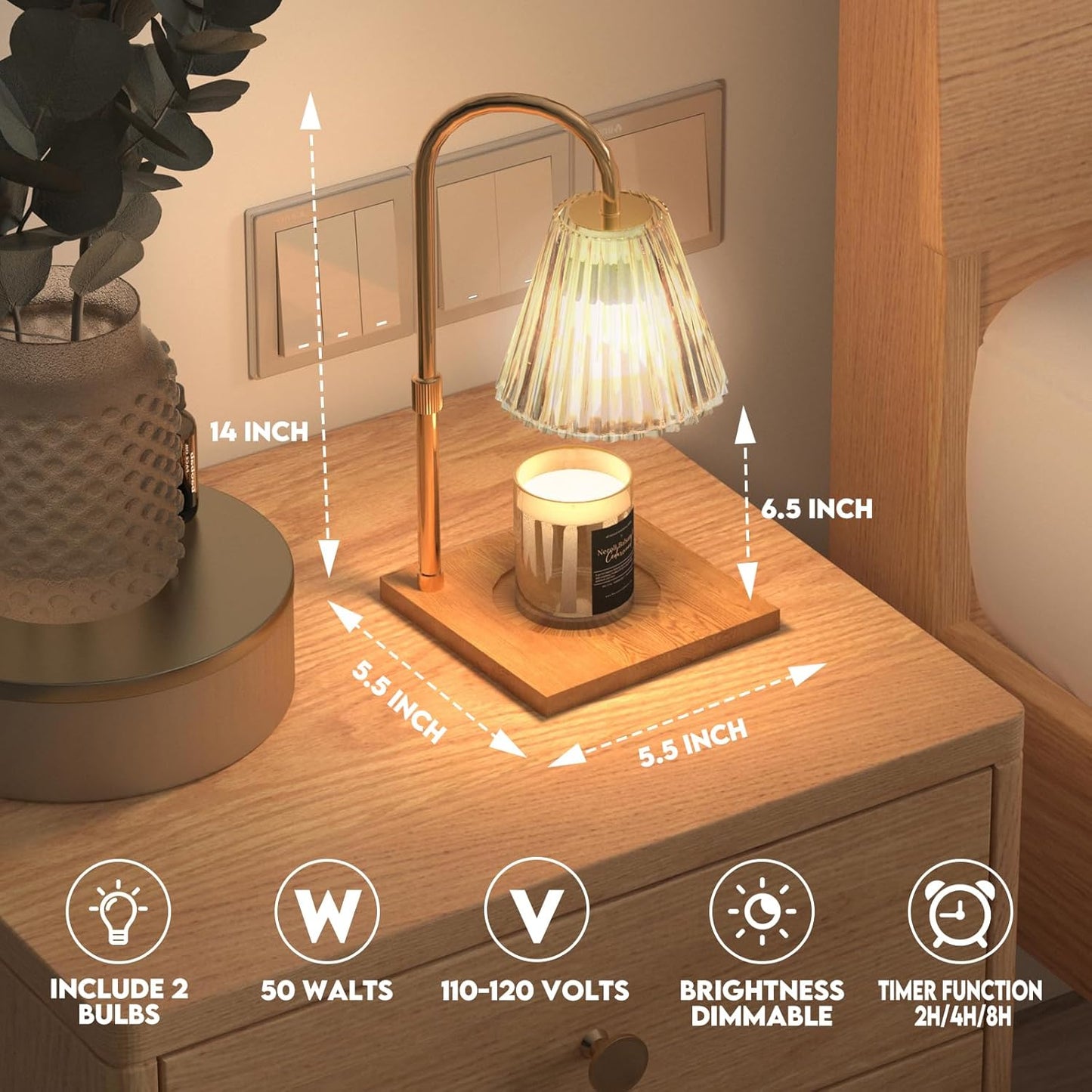 Purilite Select Candle Warmer Table Lamp
