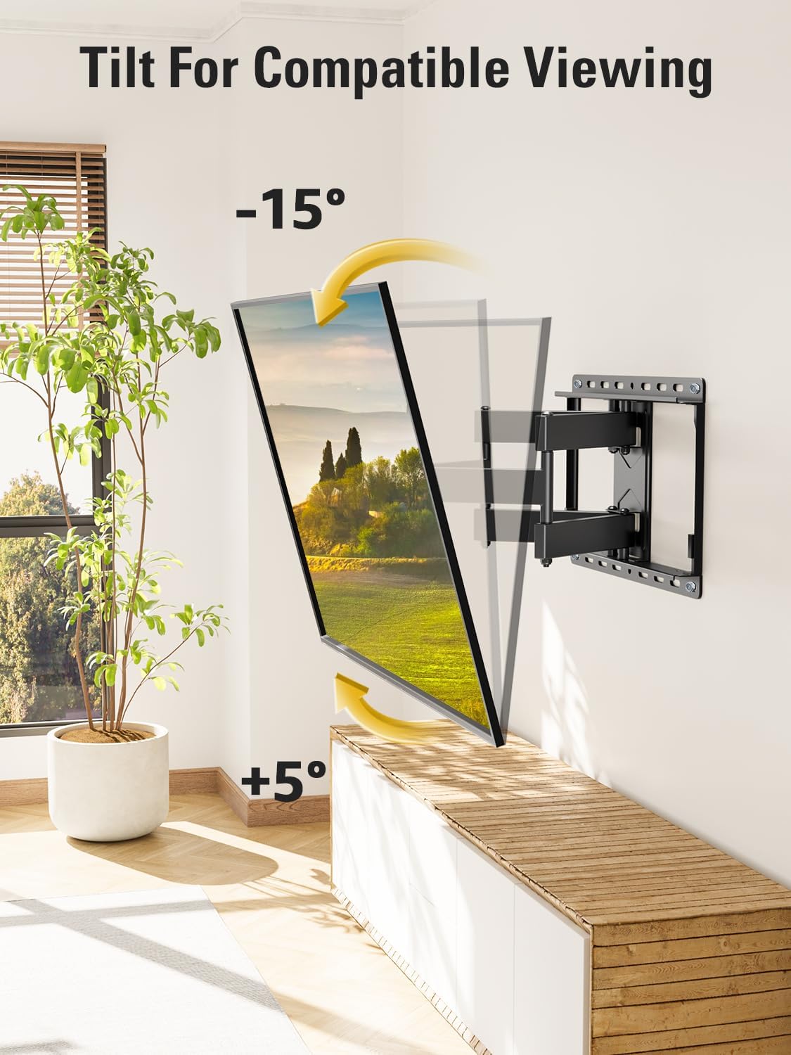 Mounting Dream TV Wall Mount for Most 32-65" Flat Screen TVs, Full Motion TV Mount with Dual Swivel Articulating Arms, Easy for TV Centering, Max VESA 400x400mm, 99 lbs Loading MD2380
