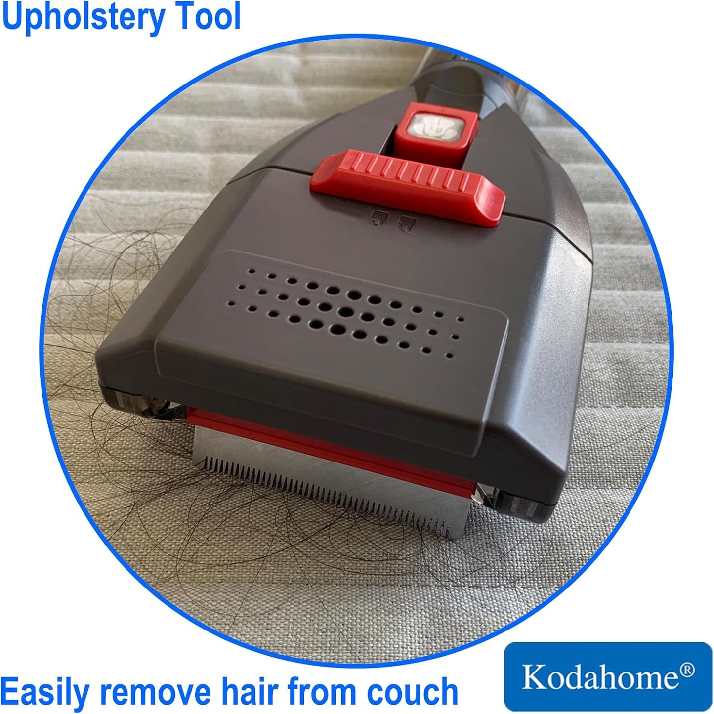 Kodahome Dog Hair Brush Vacuum Attachment for Shedding Grooming, Pet Groom Tool Kit for Most Vacuum Brands, Deshedding Removal Comb with Extension Hose and Universal Adapters