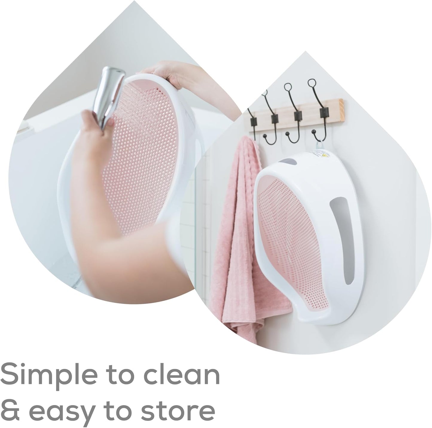 Angelcare Baby Bath Support, Pink, for Babies Less Than 6 Months of Age, Made in Canada