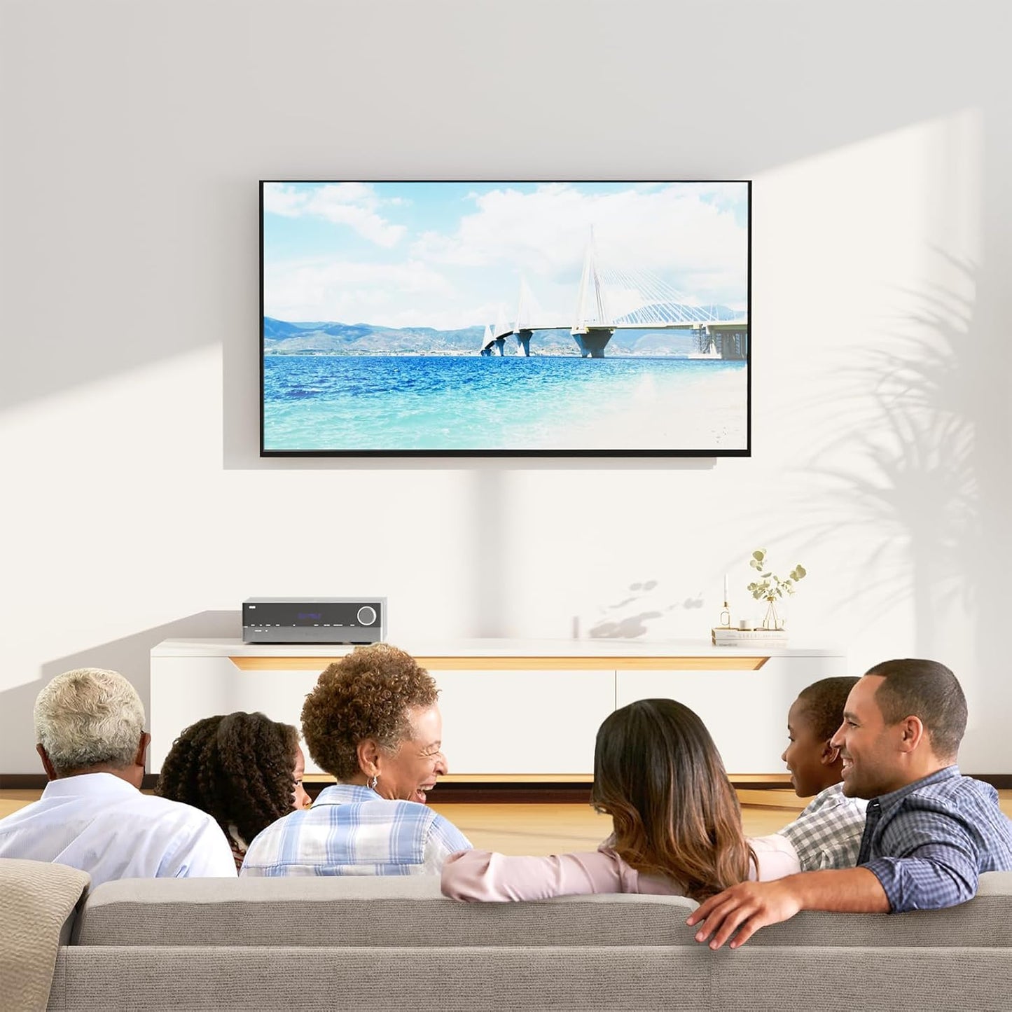 Mounting Dream TV Mount for Most 26-55 Inch TVs, Full Motion TV Wall Mount with Perfect Center Design on Single Stud Articulating Mount Max VESA 400x400mm up to 77 LBS, MD2413-MX