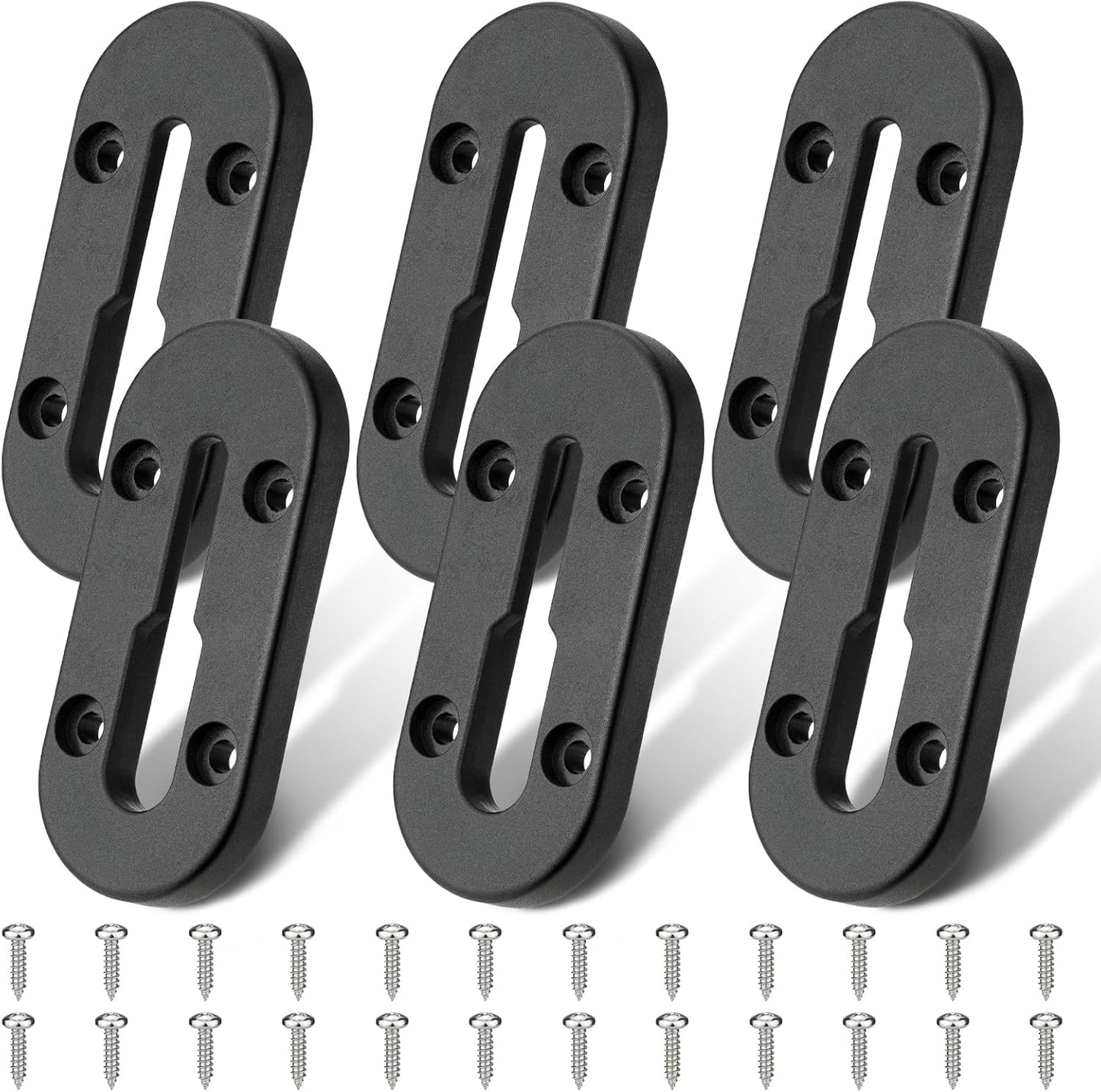 Kayak Track,4Inch Kayak Rail Mount Kayak Low Profile Track for Fishing Rod Holder, Fish Finder, Cup Holder, Anchor Cleats, 6Pack