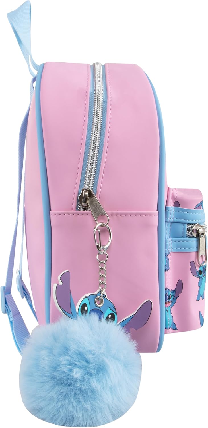 Disney Mini Backpack With Stitch Keychain | Girls Lilo And Stitch Bag | Mini Backpack For Girls | One Size Pink