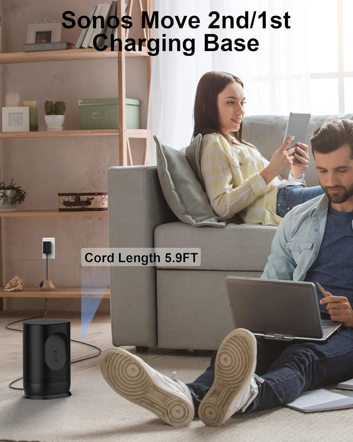 FGIEU 45W Charging Base for Sonos Move 2/1 Wireless Portable Bluetooth Speaker AM45A-180A Switching Power Supply Replacement