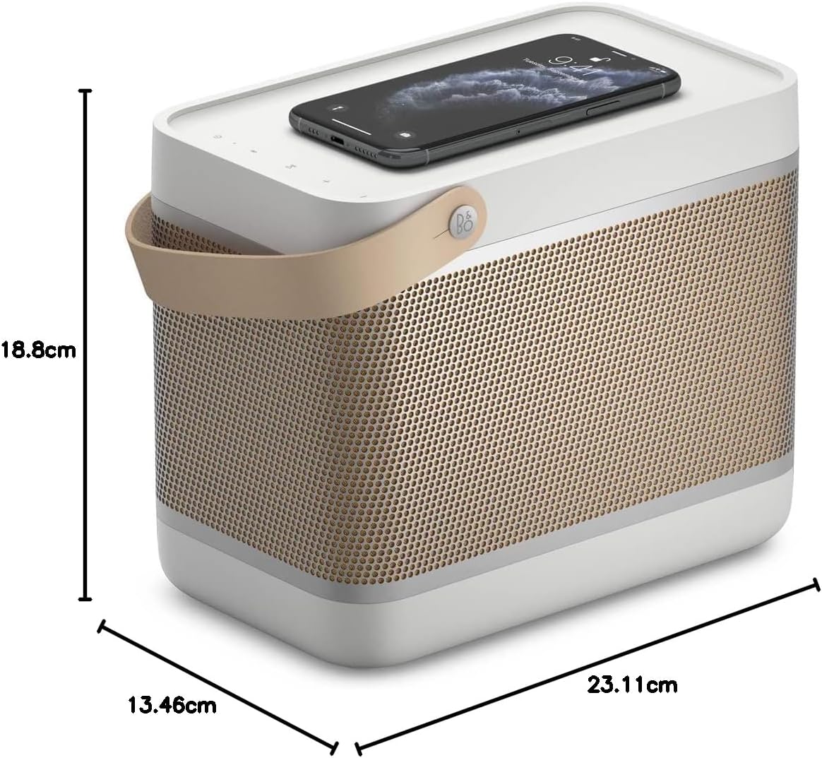 Bang & Olufsen Beolit 20 Powerful Portable Wireless Bluetooth Speaker, Grey Mist