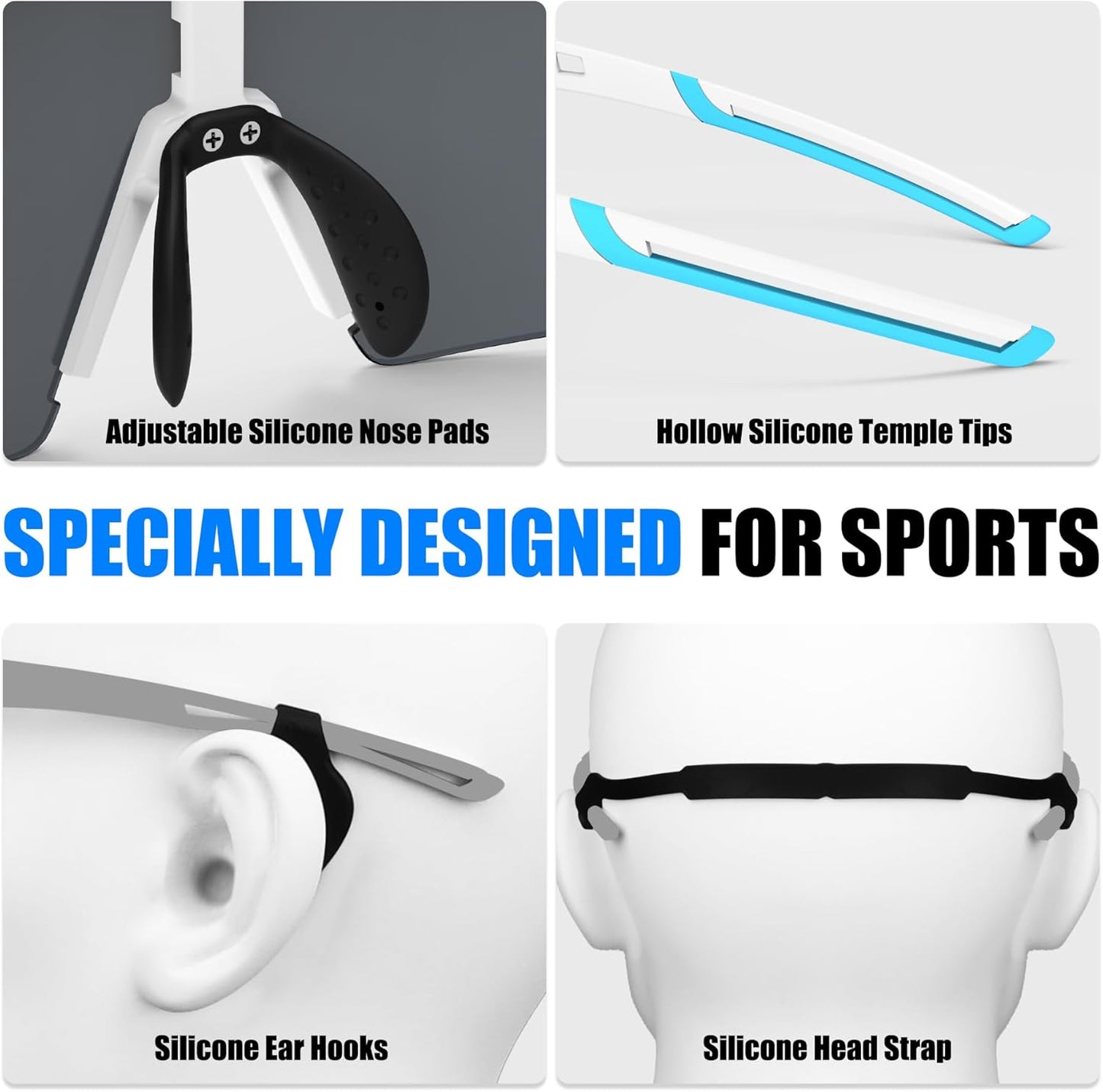 X-TIGER Polarized Cycling Glasses with 5 Interchangeable Lenses,MTB Biking Baseball Running Sports Sunglasses for Men Women