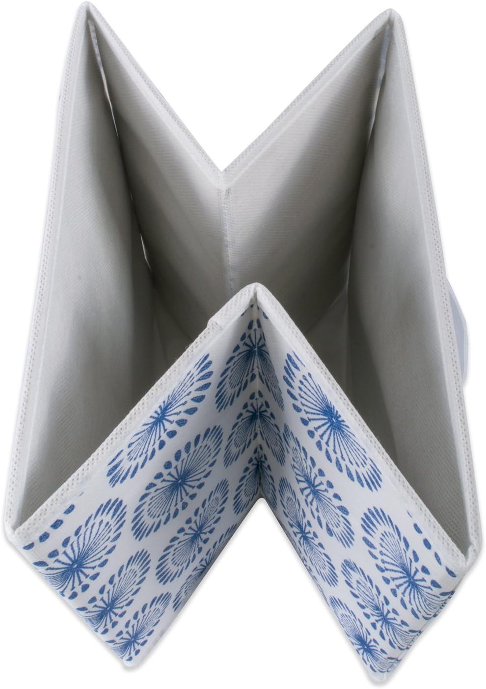 DII Foldable Fabric Storage Containers for Nurseries, Offices, Closets, Home Decor, Cube Organizers & Everyday Storage Needs, (Large - 11 x 11 x 11) Scroll Nautical Blue - Set of 2