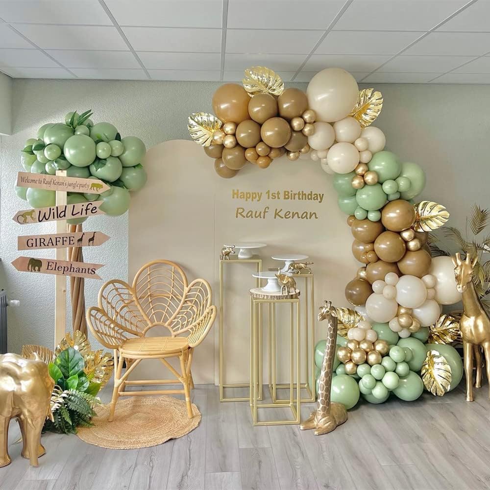 Gold Metallic Chrome Latex Balloon Arch Kit, 102PCS 18In 12In 10In 5In Arch Garland For Festival Picnic, Engagement, Wedding, Birthday Party, Gold Theme Anniversary Decoration With 33FT Ribbon
