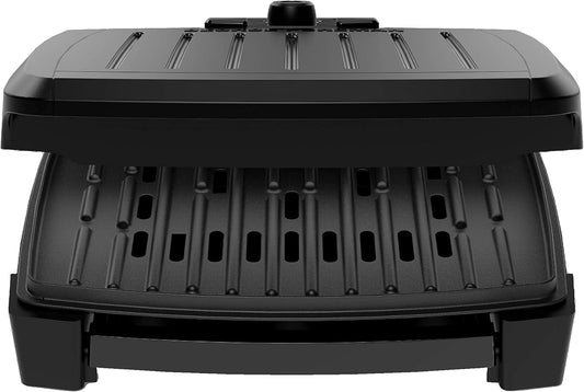 GEORGE FOREMAN® Contact Submersible™ Grill, 5-Serving Grill - Adjustable Temperature Control, Black Plates, Wash the entire grill