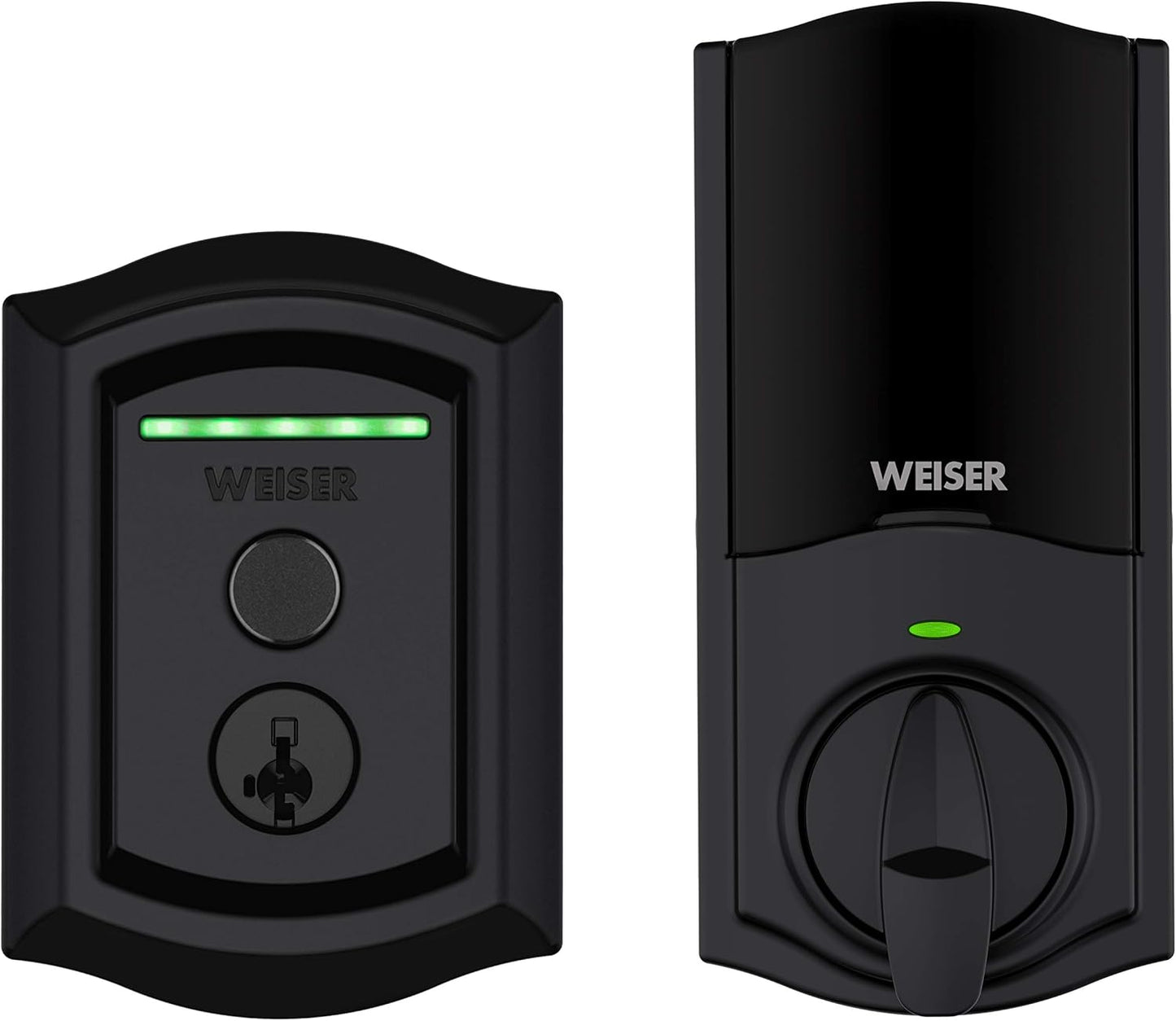 Weiser Halo Matte Black WiFi Smart Lock, Keyless Entry Door Lock, Touchscreen Keypad Door Lock, Amazon Alexa & Google Assistant/Google Home Compatible, Deadbolt Lock, Smart Locks for Entry Door