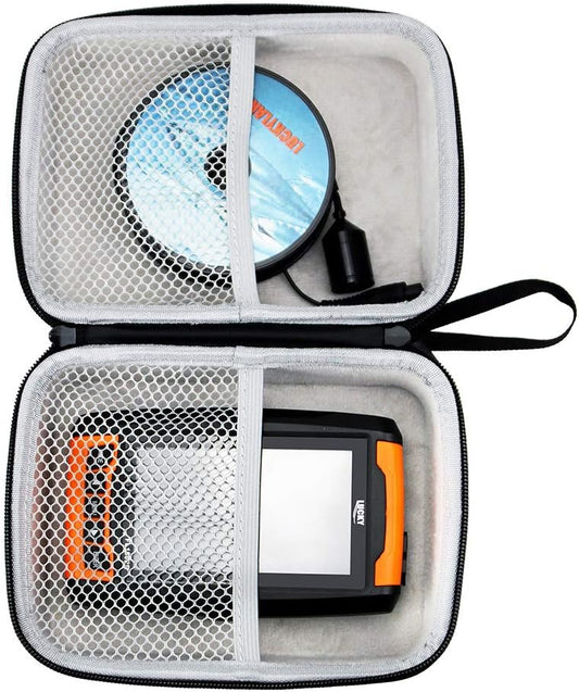 LUCKYLAKER Hard EVA Case for Portable Sonar Fish Finder - Wireless Kayak and Boat Depth Finder for Fishing