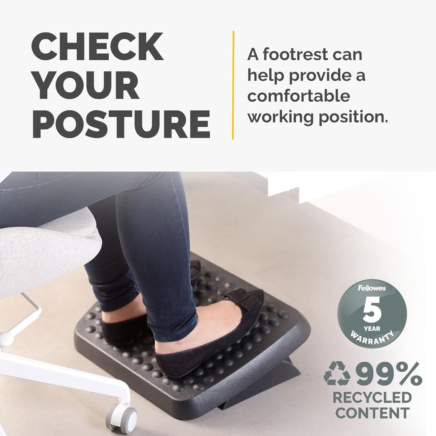 Purilite Select Ergonomic Footrest