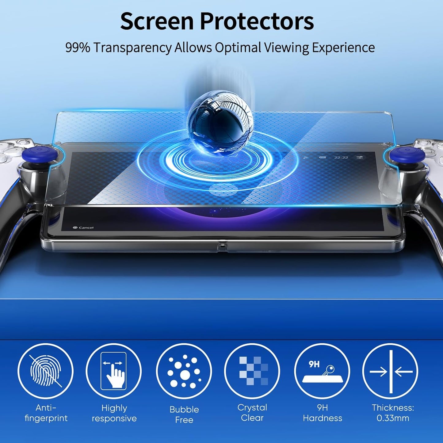FYOUNG Carrying Case Accessories for PlayStation Portal, Full Protection Bundle with Tempered Glass Screen Protector, Protective Cover, Hard Shell Portable Travel Bag for PS5 Portal Remote Player