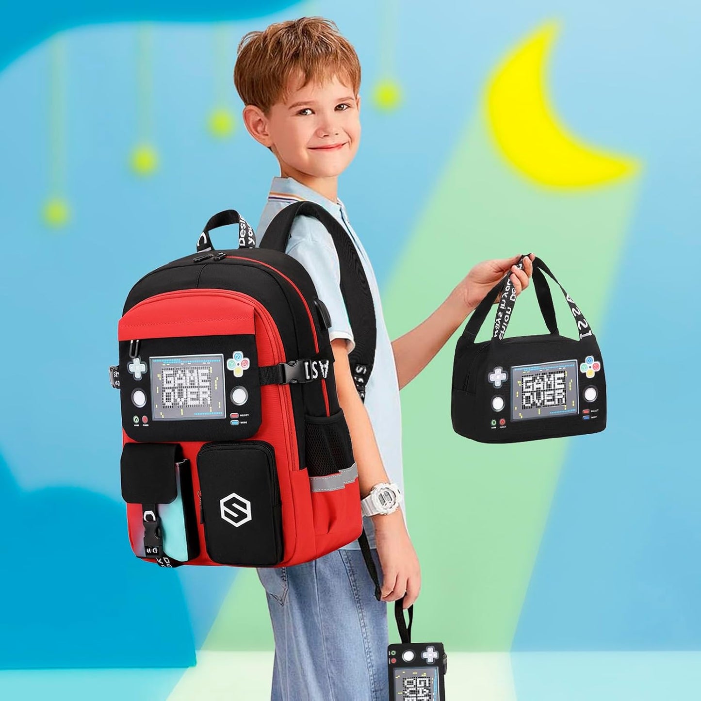 Scothen Cool Luminous School Backpacks for Boys