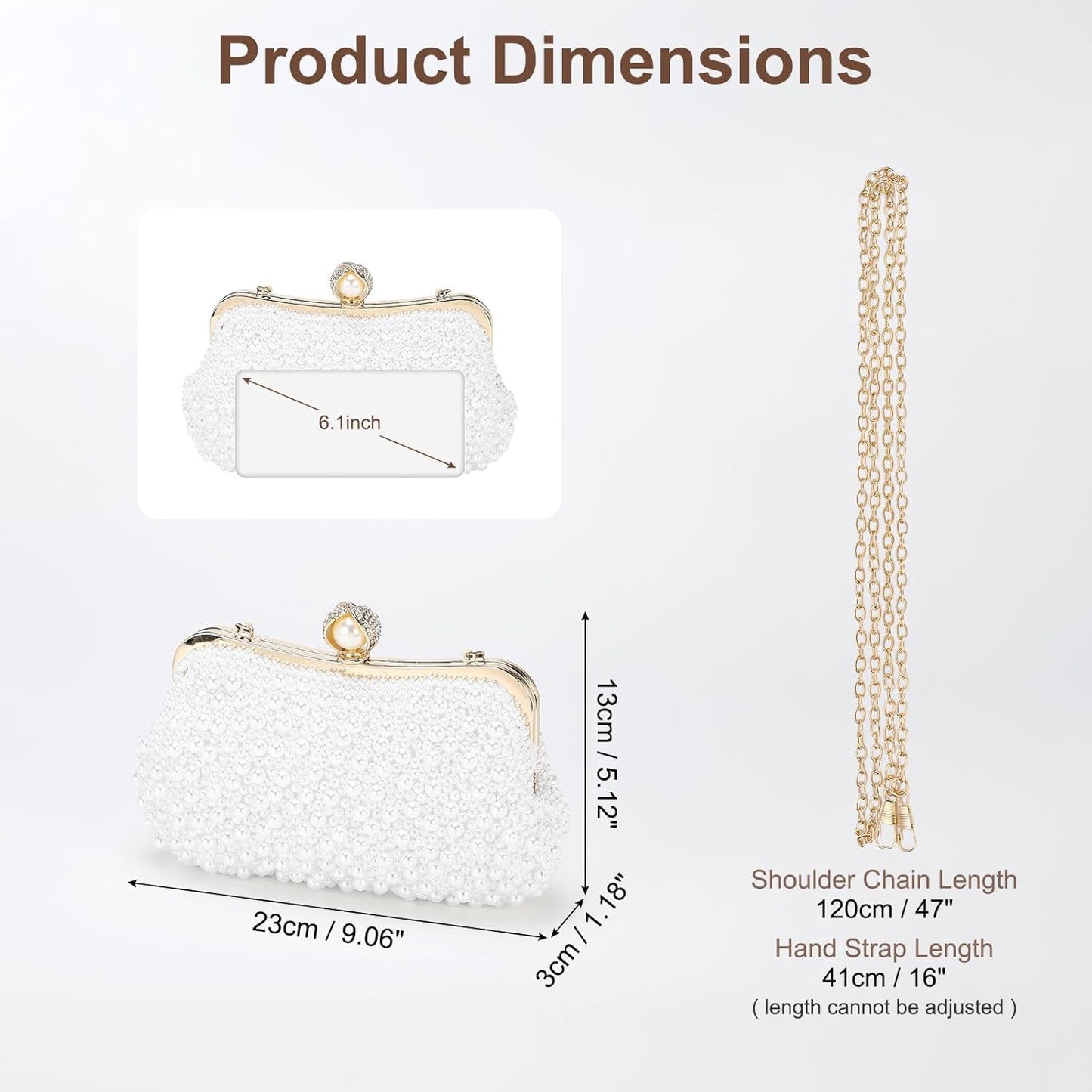 DTGN Clutch Purse Evening Clutch Bag Handbag Cross Body Bag for Women Formal Wedding Club Party