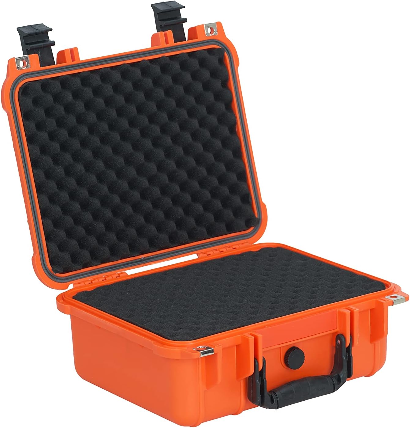 MEIJIA Portable All Weather Waterproof Protective Case,Hard Case,Camera Case with Customized Fit Foam,Fit Use of Drones,Camera,Equipments,Pistols,13.35 x11.63x5.98inches (Yellow)