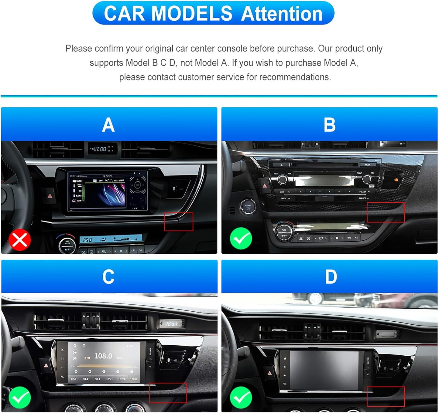 4+64G Android Car Radio Stereo for Toyota Corolla/Levin 2014-2017 with Wireless Carplay Android Auto, 10'' Touch Screen with Bluetooth GPS Navigation Mirror Link WiFi FM/RDS DSP AHD Backup Camera SWC