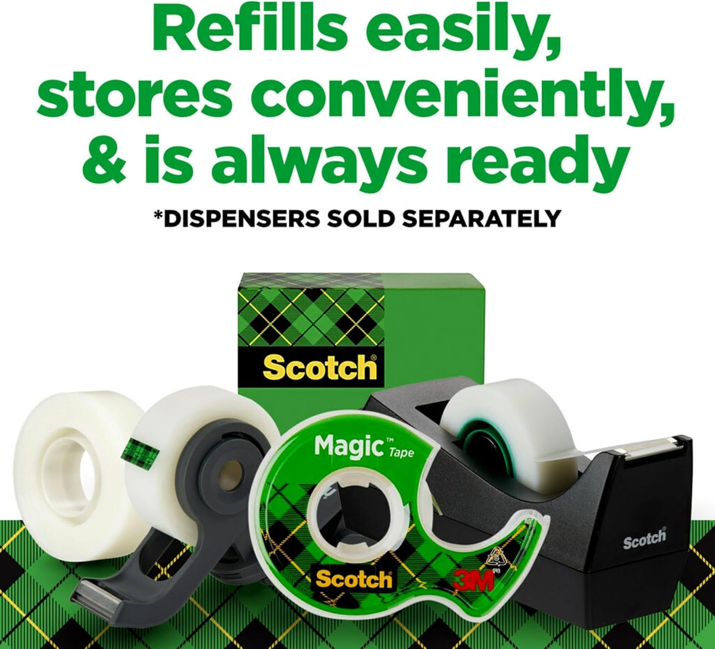 Scotch Tape Magic Tape, 19mm Wide x 25.4m, 8 Rolls