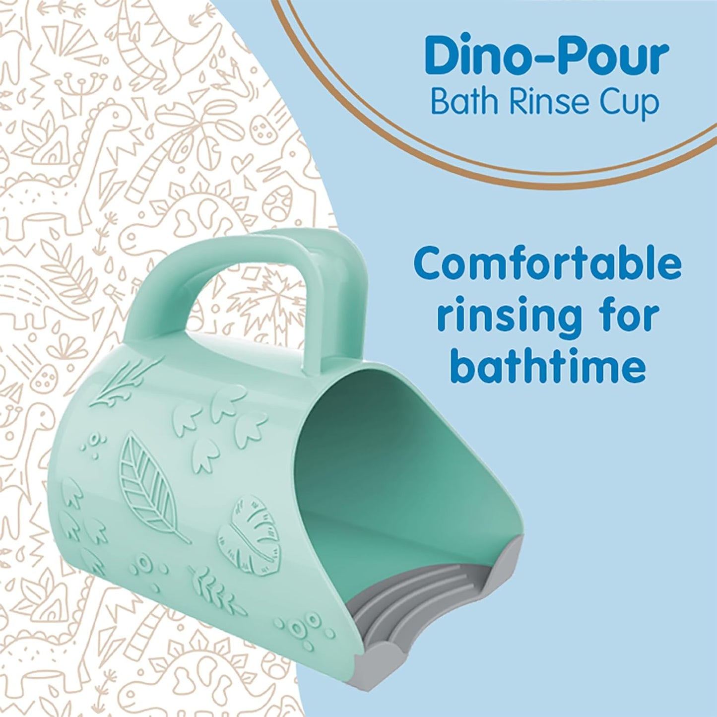 Dr. Brown's CleanUp Dino-Pour Bath Rinse Cup, 0m+, BPA Free, Certified Plastic Neutral