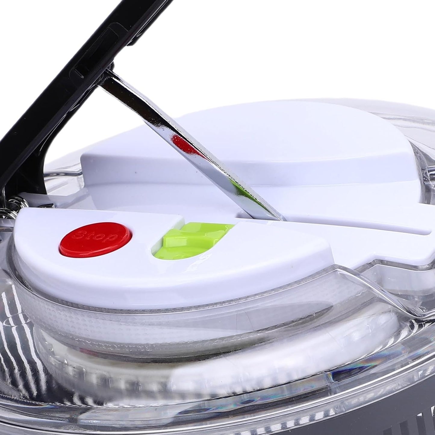 SENECESLI Salad Spinner, Easy Press Vegetable Dryer PP for Lettuce (Black)