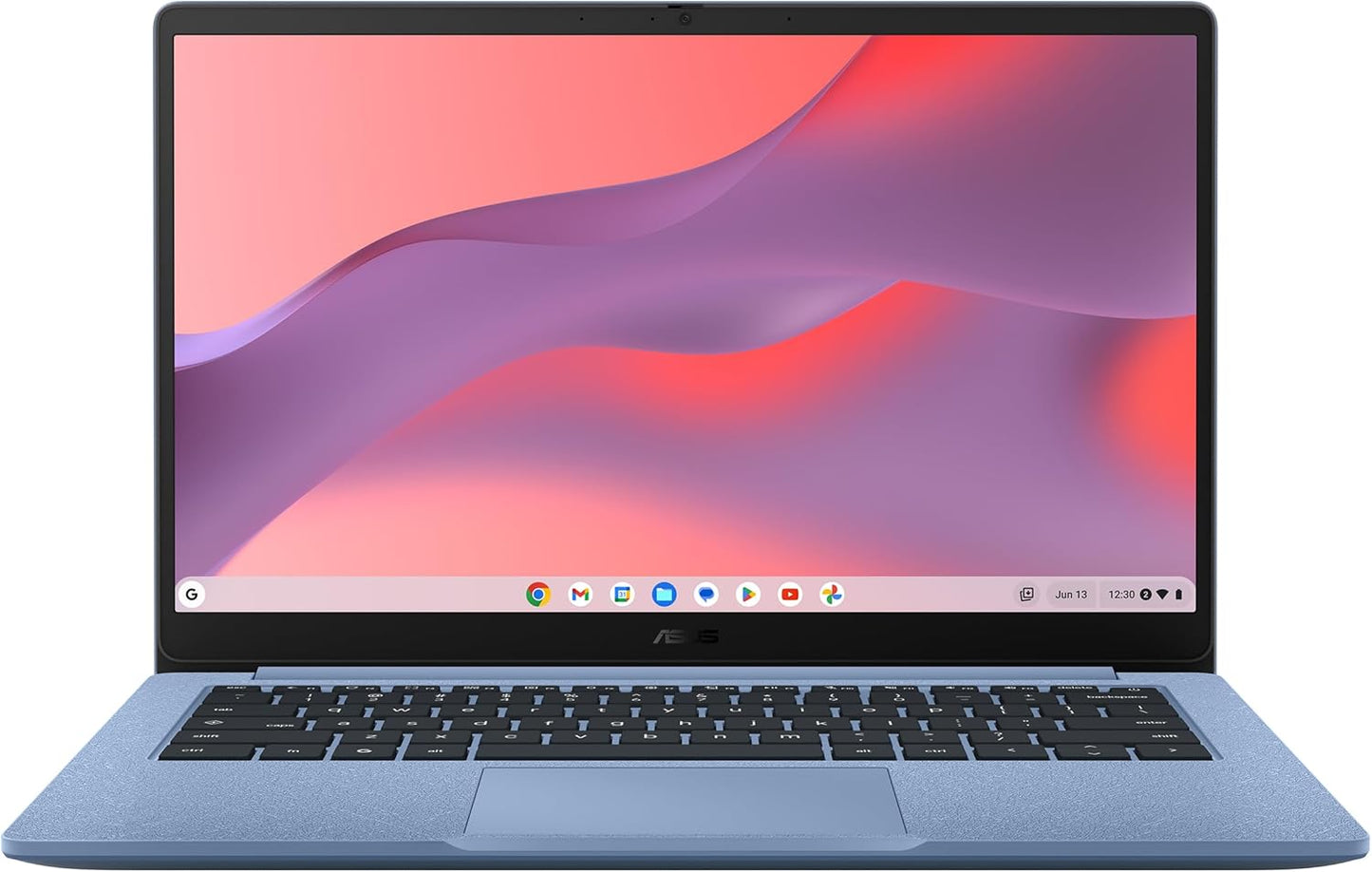 ASUS Chromebook CX14 Laptop, 14" Full HD NanoEdge Display, Intel Celeron N4500 Processor, 64GB eMMC, 4GB RAM, ChromeOS, Fabric Blue, CX1405CKA-AS01-CB