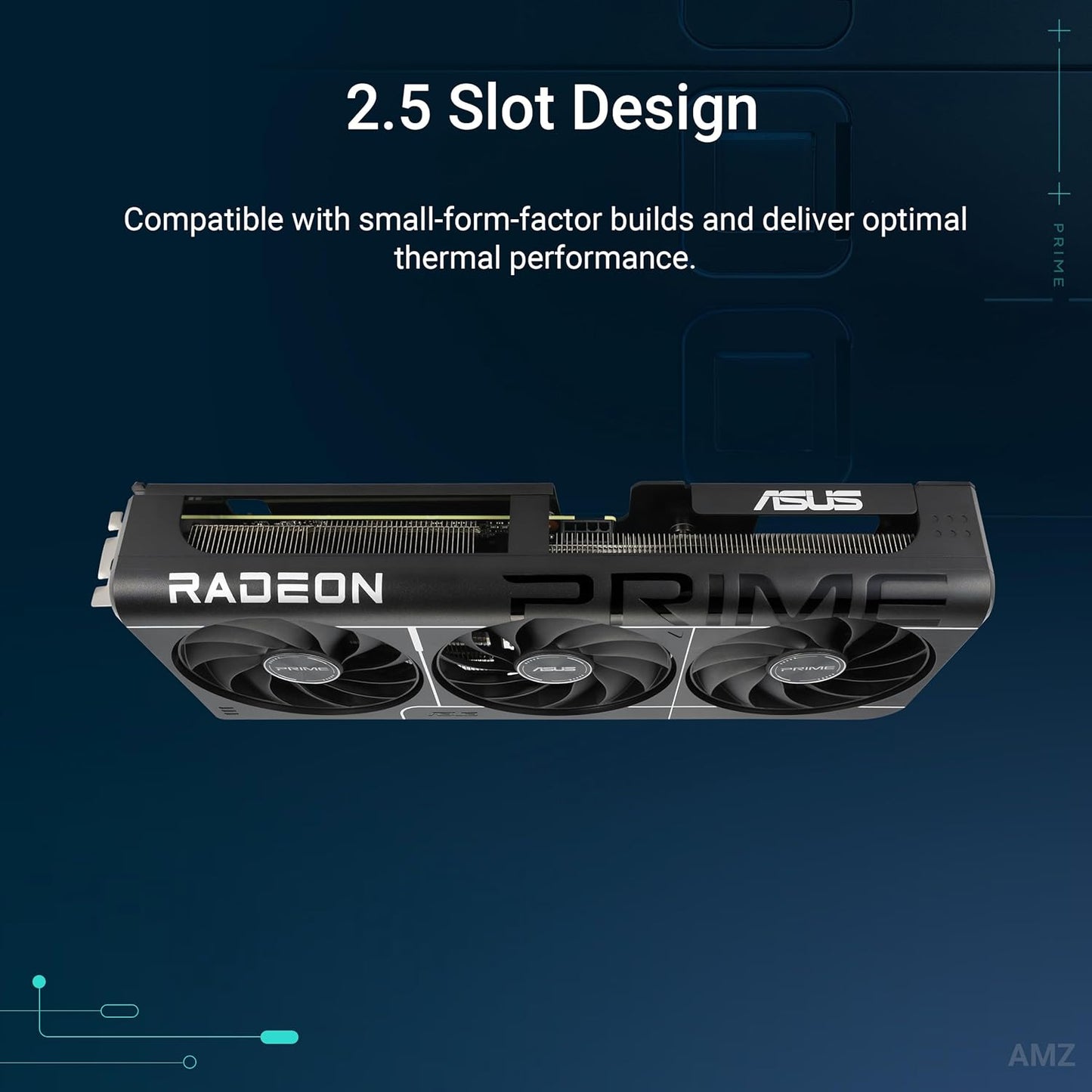 ASUS Prime Radeon™ RX 9060 XT 16GB GDDR6 OC Edition Graphics Card (PCIe 5.0, HDMI/DP 2.1, 2.5-Slot Design, axial-tech Fans, Dual Ball Fan Bearings, Dual BIOS, ASUS GPU Guard)