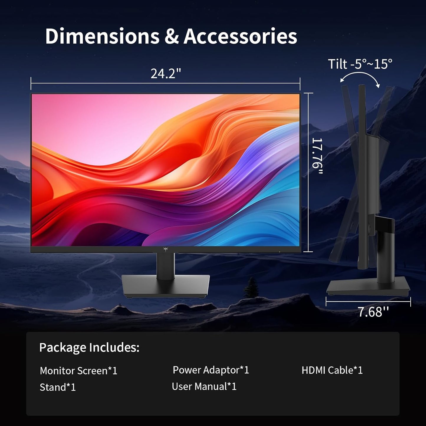 KTC 32 Inch 2K Computer Monitor, IPS 1440p Monitor with Ultra-Thin Bezels, HDR10, Freesync/G-sync, HDMI/DP Ports, Tilt Adjustable, Eyecare, Ideal for Business, Office, and Casual Gaming