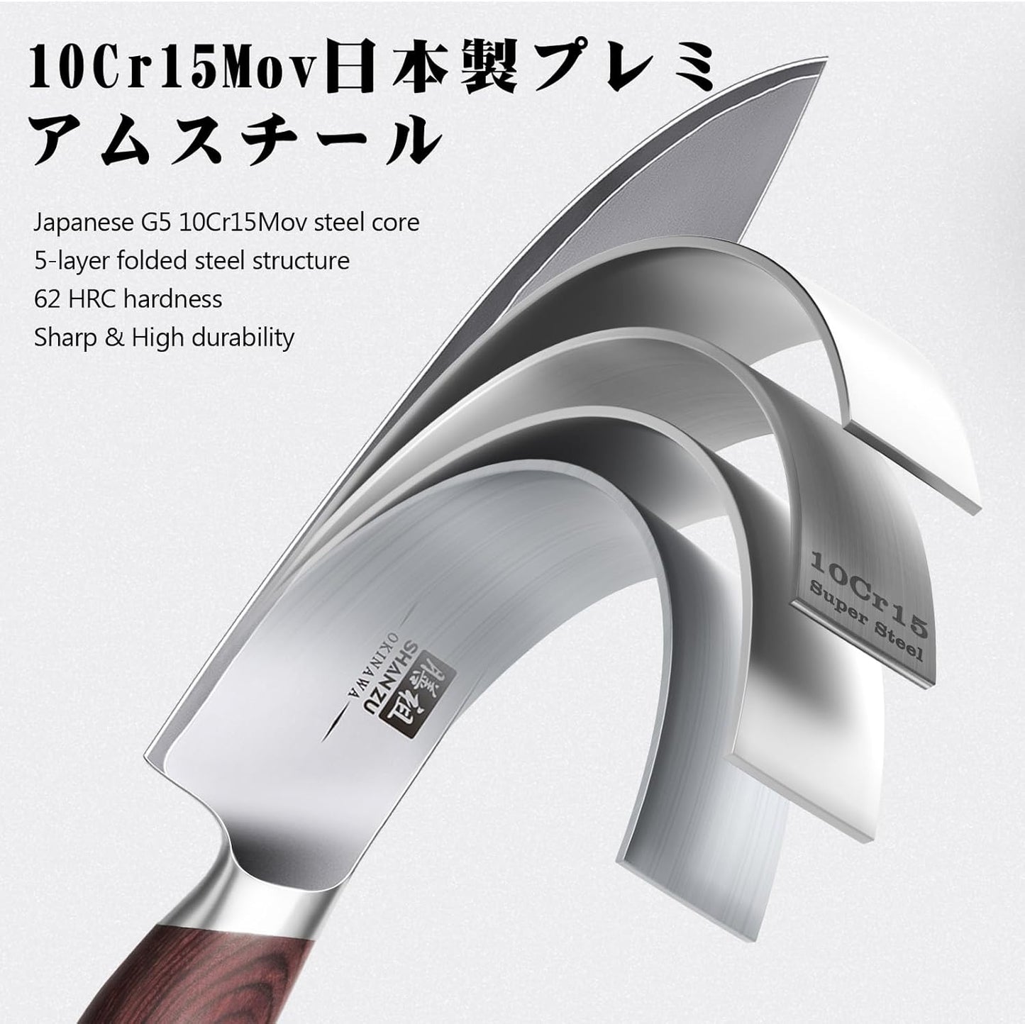 SHAN ZU Fillet Knife 7 inch, Razor Sharp Boning Knife for Meat in 10Cr15Mov Japanese High Carbon Steel Fish Knife, Professional Kitchen with Flexible Blade and Ergonomic Pakkawood Handle