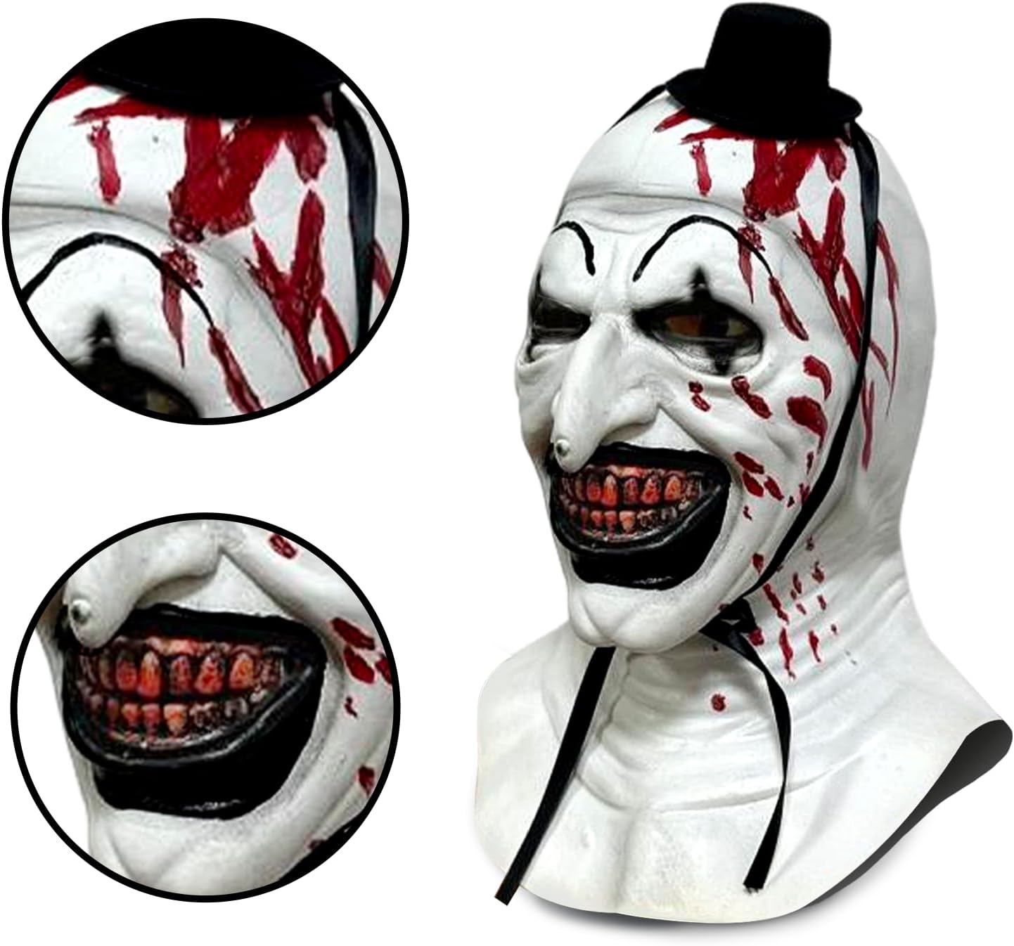 Adult Terrifier Mask Art the Clown Costume Mask Scary Halloween Killer Clown Headgear Cosplay Costume Props