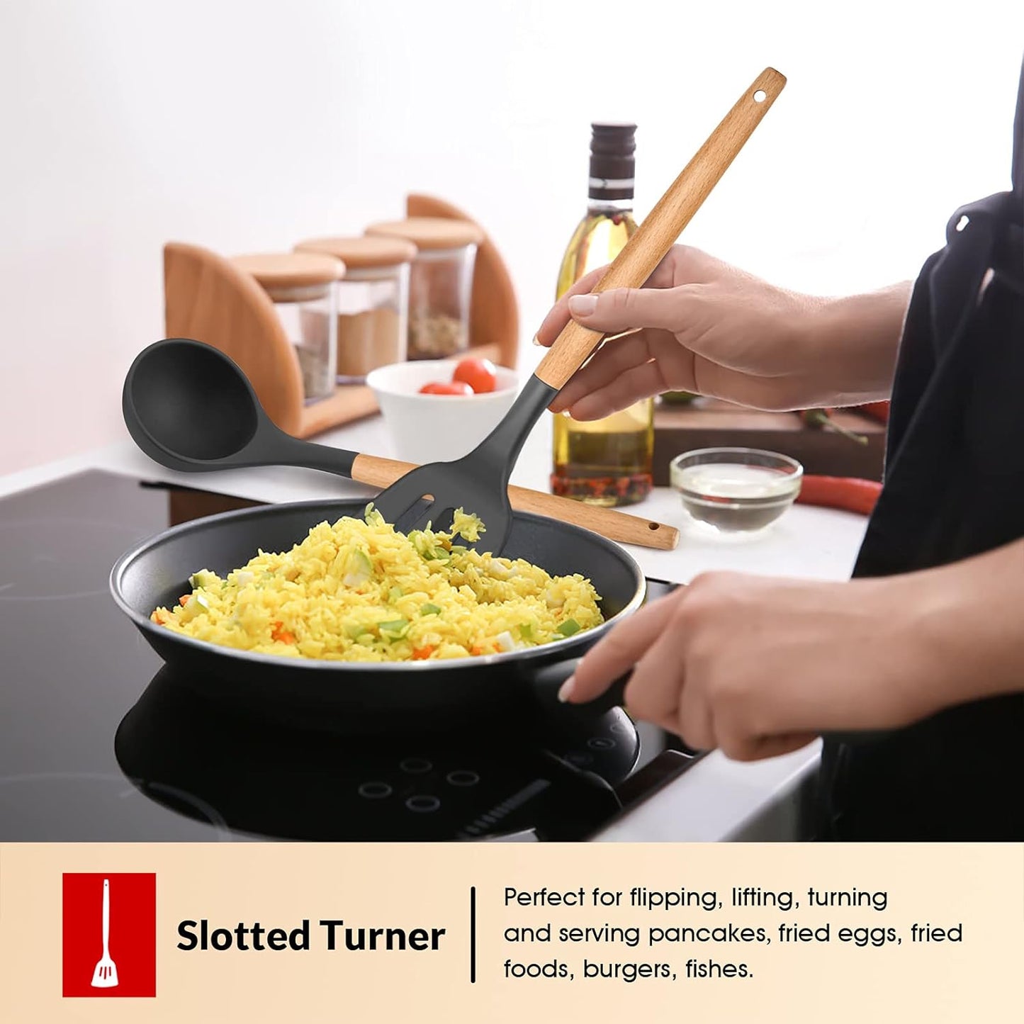 Purilite Select 6-Piece Silicone Cooking Utensil Set