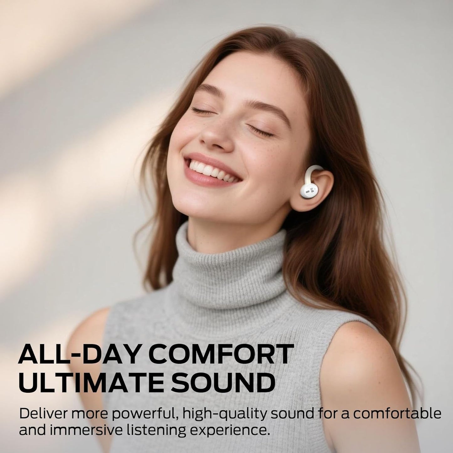 Monster N-Lite 216 Wireless Earbuds 40hrs Bluetooth 6.0 Headphone,Bluetooth Earbuds Stereo Deep Bass Over Ear Bud with Earhooks,ENC Noise Cancelling Mic,IPX5 Waterproof Earphone for Workout/Running
