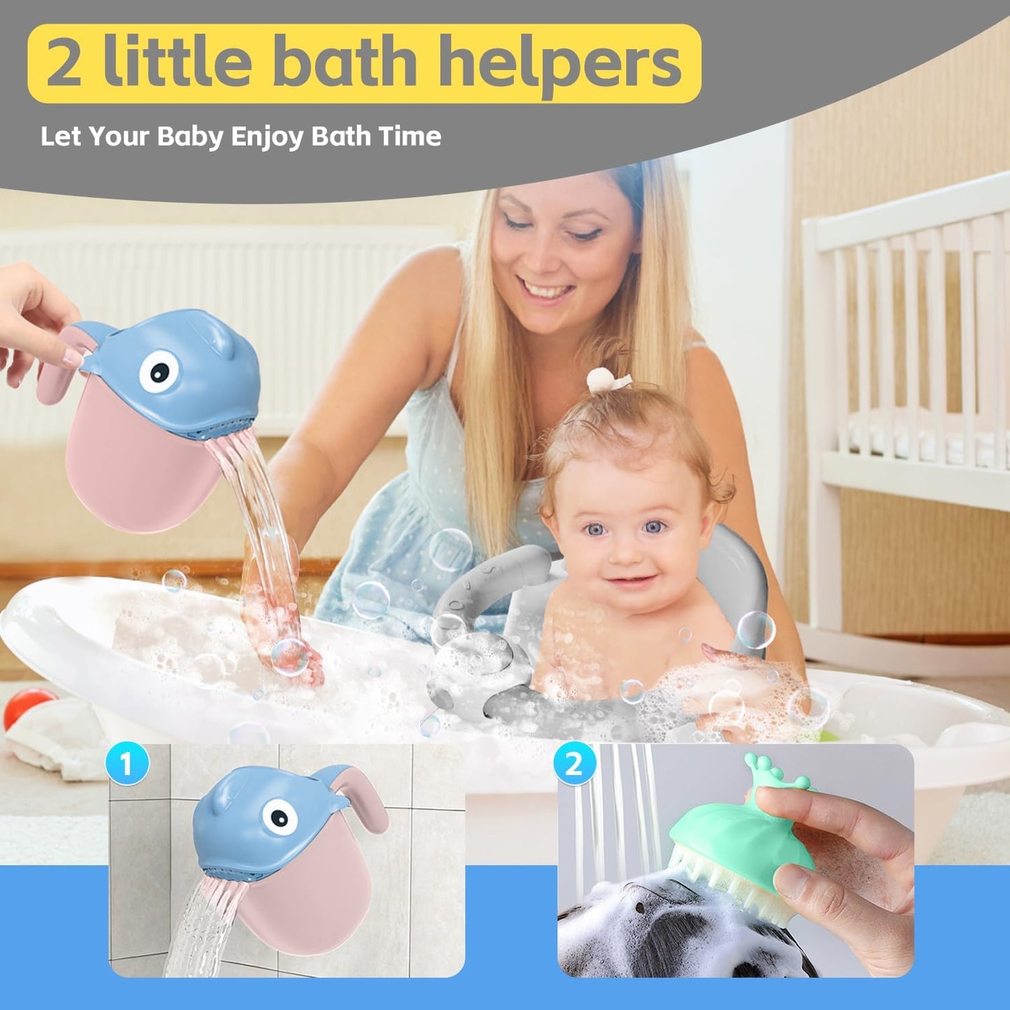 Baby Bath Seat for Babies 6 Months & Up, Bath Seats for Babies Sitting Up, Open Design Bathtub Seat for Baby, Non-slip, Compact Toddler Bath Seat.