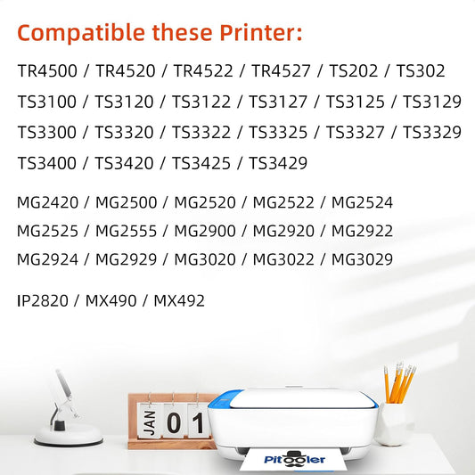Pitooler for Canon Ink 245 246, Printer Ink for Canon PG-245XL 246XL Black Color, for Canon TS3420 Ink Cartridges, Fit for Pixma TS3400 MX492 TR4520 TS3120 TR4500 MG2920 MG2520 MG2525 Printer - PuriLite
