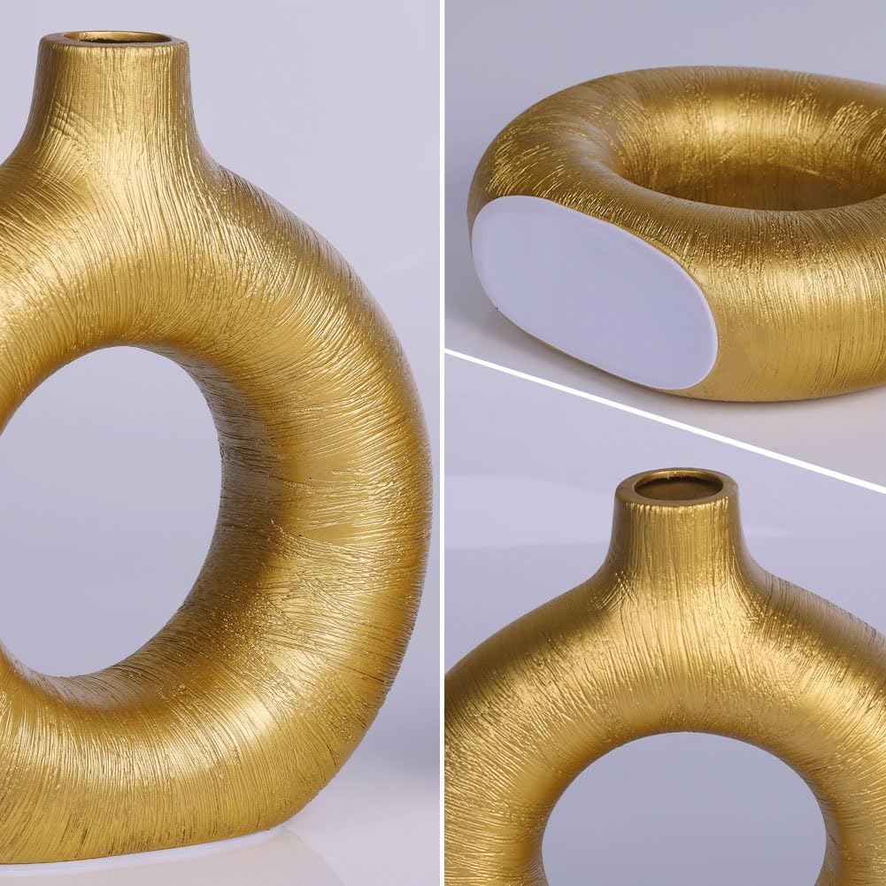 Purilite Select Gold Ceramic Vase Set of 2