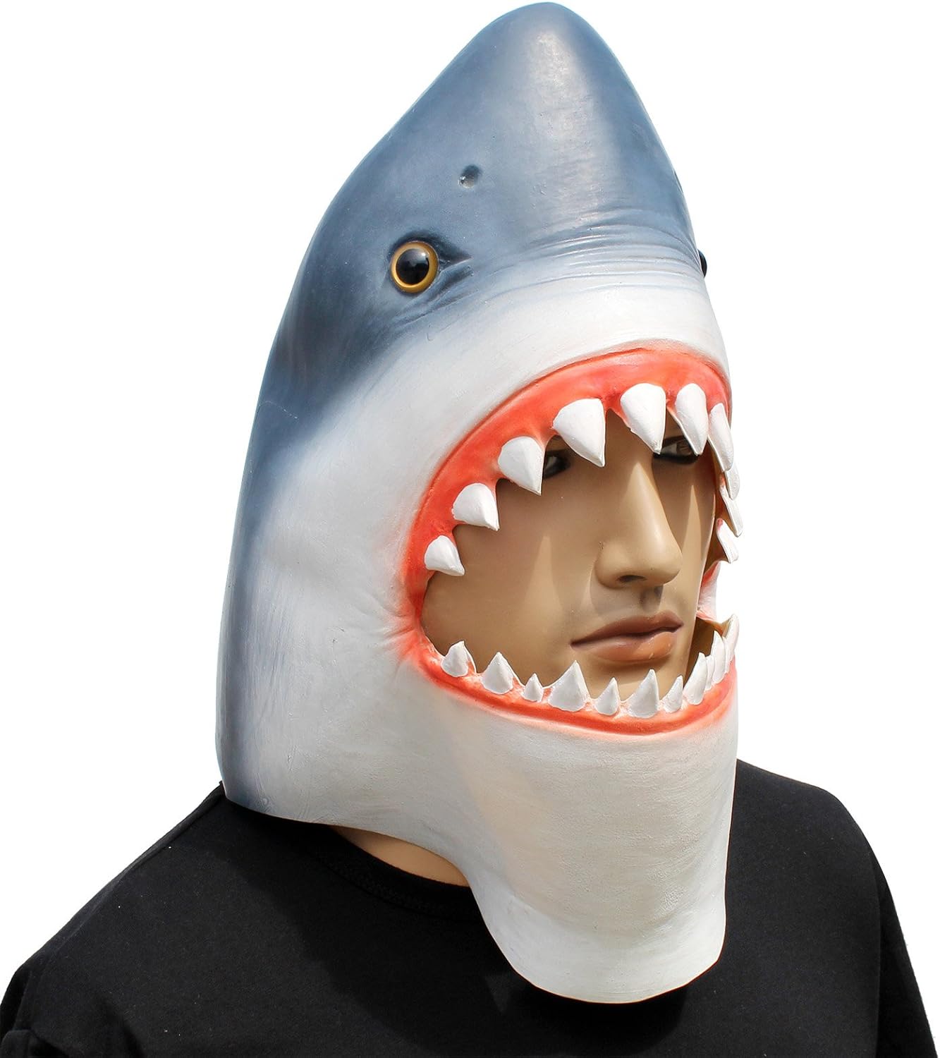 Shark Mask Fish Costume Mask Novelty Halloween Costume Party Latex Animal Head Mask