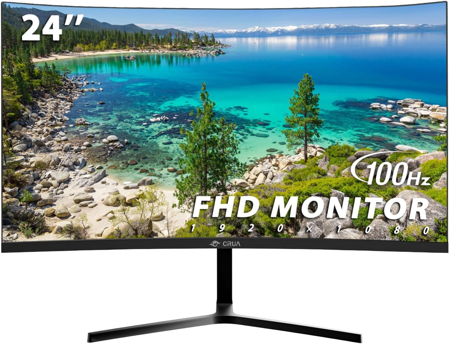 CRUA 34 Inch Gaming Monitor 144Hz, WQHD 3440X1440P Ultrawide Curved Monitor, 21:9 1500R 120% sRGB Computer Display Support Freesync, PIP/PBP, HDMI 2.0 & DP 1.4, Wall Mountable/Tilt Adjustable-Black