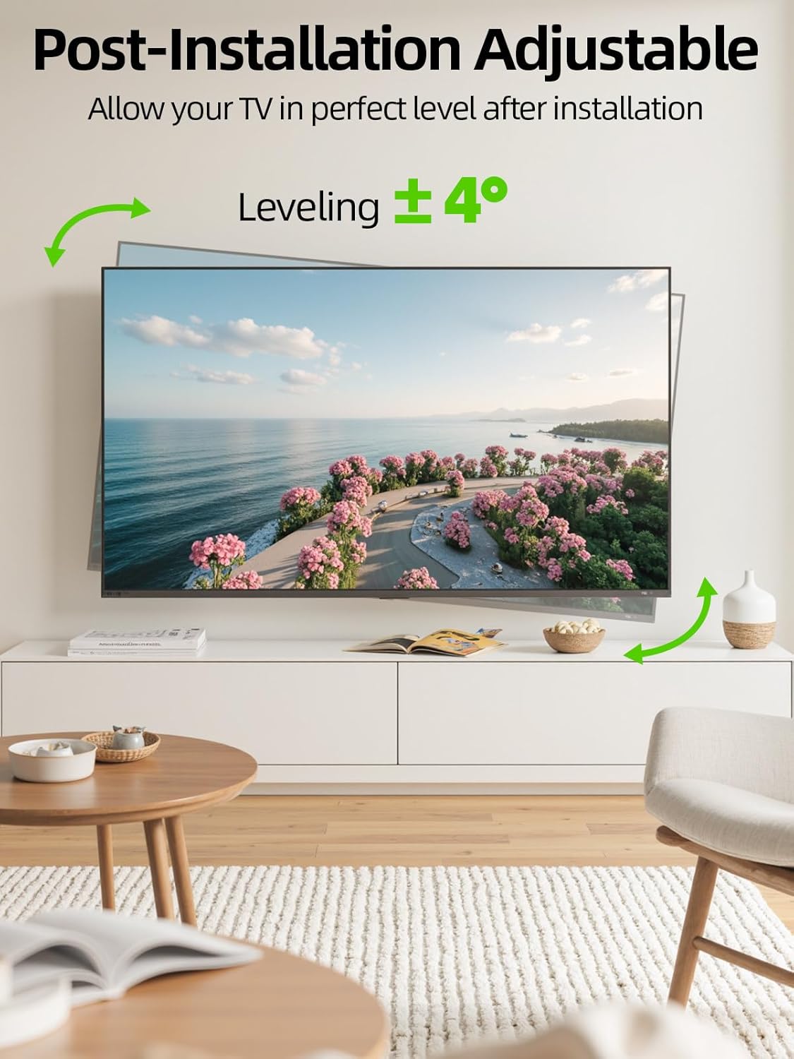 USX MOUNT Full Motion TV Wall Mount for Most 26-60 inch TVs up to 80 Lbs, Wall Mount TV Bracket with Articulating Swivel Tilting, Single Stud TV Mount, Max VESA 400x400mm, XMM904