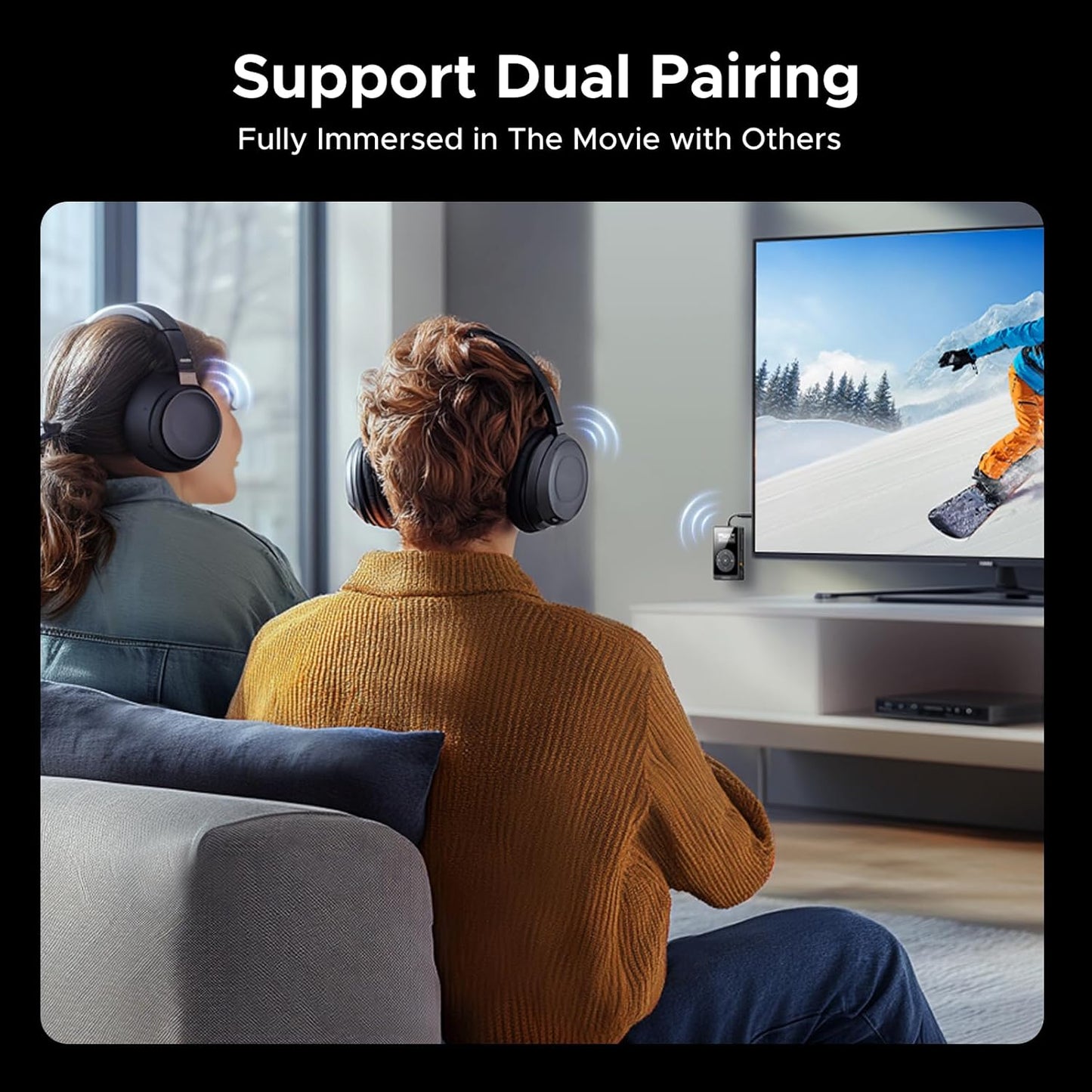 UGREEN Airplane Bluetooth 5.3 Transmitter Receiver for 2 Airpods, AptX Adaptive/HD Audio 3.5m Aux Bluetooth Adapter for Airplane TV Wireless Headphones, Travel Essentials for Flying