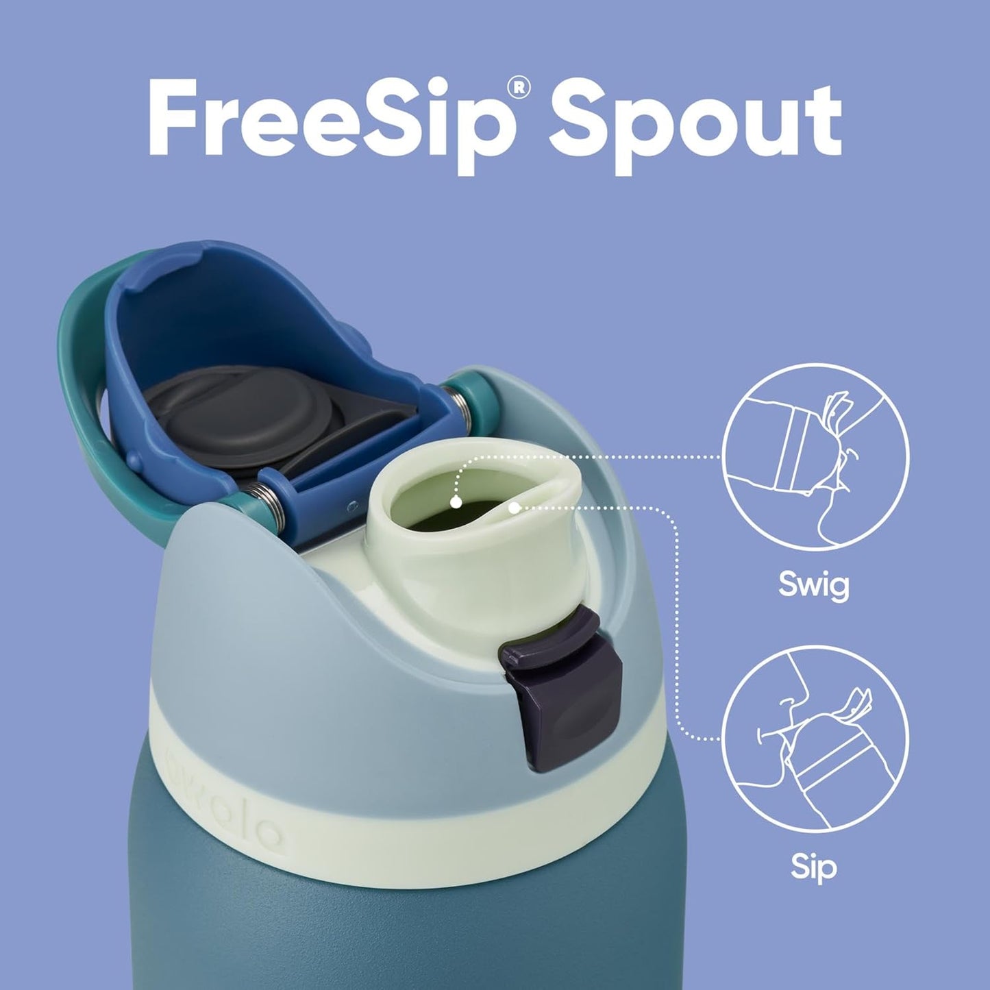 Owala FreeSip Insulated Stainless Steel Water Bottle with Straw for Sports, Travel, and School BPA-Free Sports Water Bottle, 24 oz, Beach House