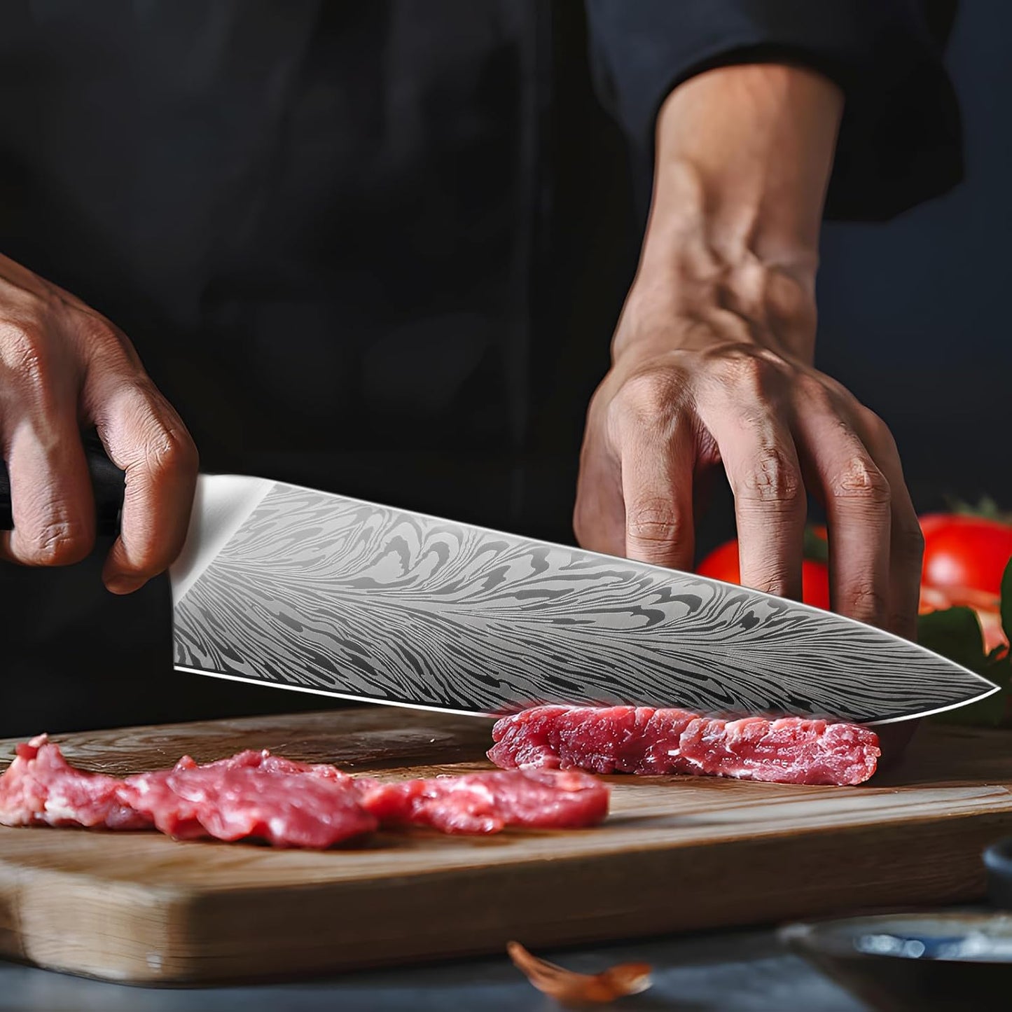 SHAN ZU Fillet Knife 7 Inch, Powder Steel Boning Knife High Carbon Japanese Filleting Knife, Ultra Sharp Deboning Knife for Meat Cutting, Fish Knife with Ergonomic Pakkawood Handle
