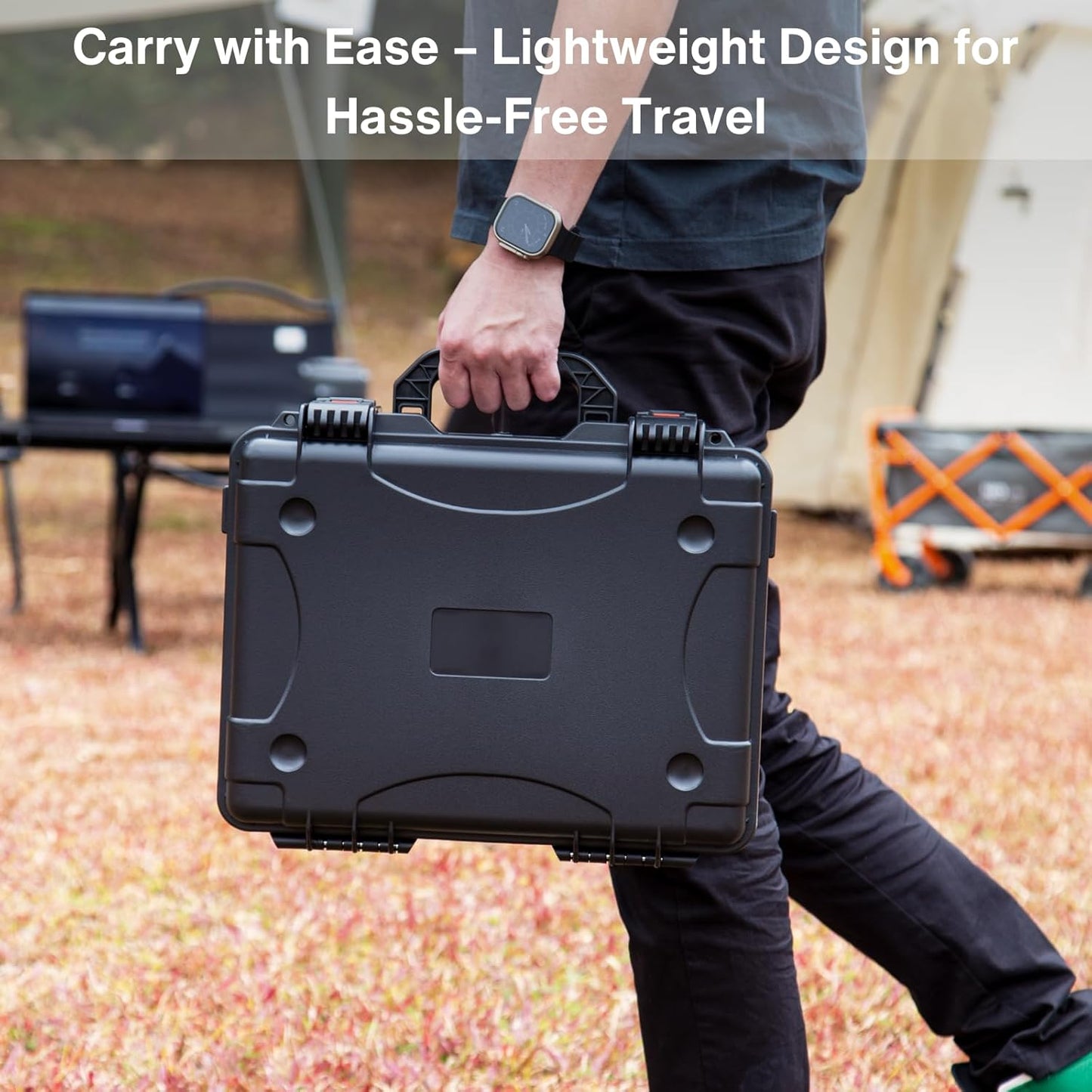 Steinwhale IP67 Waterproof Storage Case for Starlink Mini, Built with Waterproof Seal and Safe Latch System, Protective Hard Case with Foam Padding Keep Dish Safe, Portable for Travel and Outdoor Use