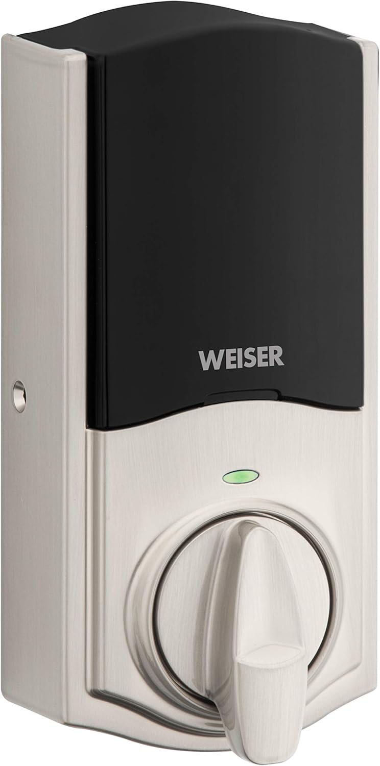 Weiser Halo Matte Black WiFi Smart Lock, Keyless Entry Door Lock, Touchscreen Keypad Door Lock, Amazon Alexa & Google Assistant/Google Home Compatible, Deadbolt Lock, Smart Locks for Entry Door