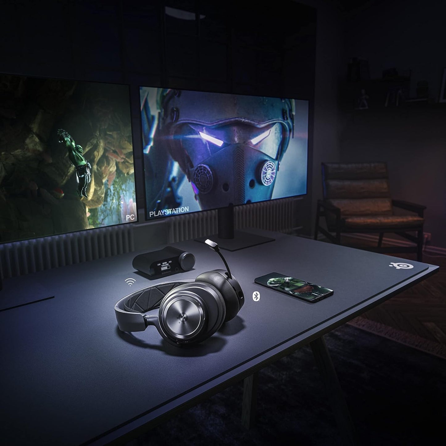 NEW SteelSeries Arctis Nova Pro Wireless Multi-System Gaming Headset - Premium Hi-Fi Drivers - Active Noise Cancellation - Infinity Power System - ClearCast Gen 2 Mic - PC, PS5/PS4, Switch, Mobile